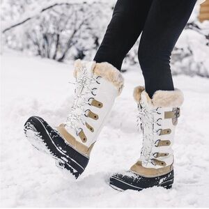 DREAM PAIRS Women's DP Warm Faux Fur Lined Mid Calf Winter Snow Boots